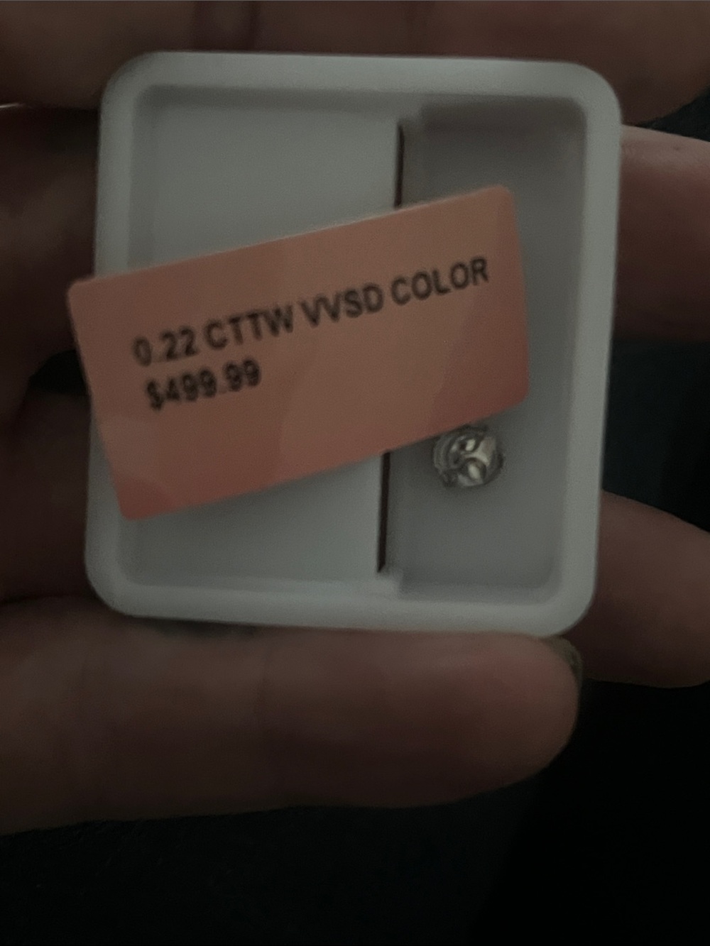 .22 ct real diamond studs in sterling silver screw backs